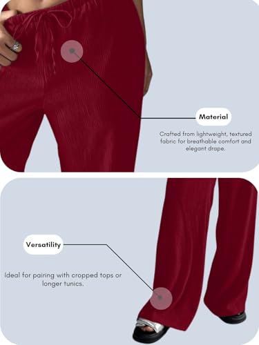 Image of GRECIILOOKS High Waist Trousers for Women - Flared Korean Style Formal Pants | Elegant Workwear for Office, College & Events (Available in Plus Size)