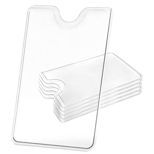 6 x Transparente kartenhülle hartplastik,kartenschutz,card case,ec karten schutzhülle,kreditkartenhülle,scheckkartenhülle,kartenschutzhülle für ec karte bankkarten kreditkarten für ihre Geldbörse