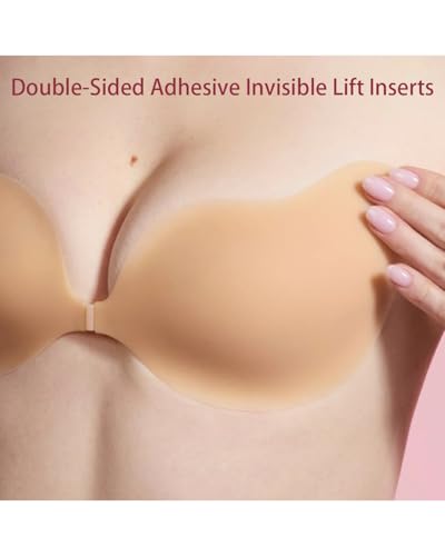 Curvevera Cleavage Sticky Bra Double-Sided Adhesive Invisible Lift Inserts Reusable Waterproof for Women2