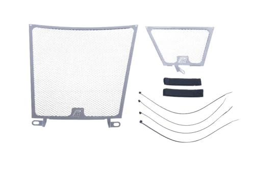 Grille protection radiateur aluminium contre les impacts de gravillons sur RSV4