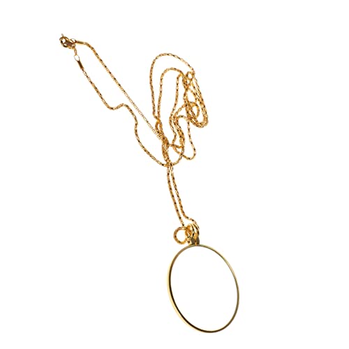 Goldene Bandkette mit Lupe Anhänger Lupe - stilvoll und funktiona...