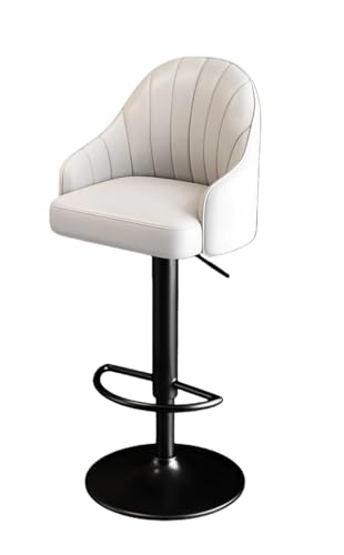 �J�E���^�[�`�F�A ���~�� ��] �o�[�`�F�A ���r�� �n�C�X�c�[�� �ω׏d200kg �w������t�� PU���U�[ �t�b�g���X�g�t�� ���Ȃ� ������� �J�t�F ��t �L�b�`�� ���C�N�A�b�v �X�c�[�� �y�� ���őϋv��������܂� (�z���C�g) [���s�A���i]