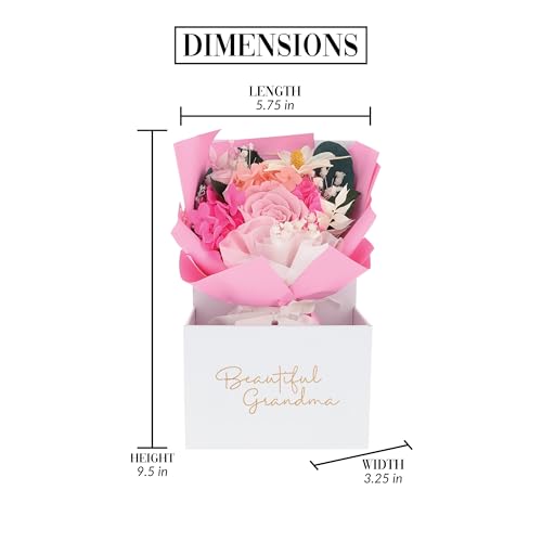 Ramo floral preservado para abuela en caja regalo miniatura 5