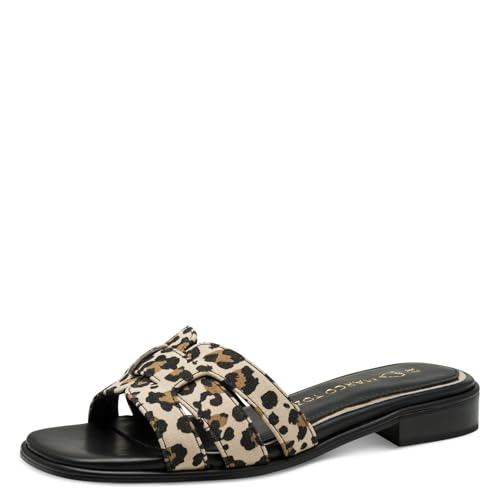 MARCO TOZZI Damen Pantoletten Elegant Sommer, Mehrfarbig (Leo Dune), 39 EU