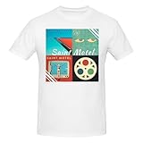 Rascaltull Saint Music Motel Shirt Men's Standard Short Sleeve T-Shirt Youth Versatile Top White X-Large