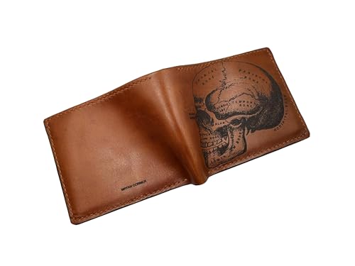 Human skeleton wallet, skull handcrafted leather gift, present for dad, husband, boyfriend3