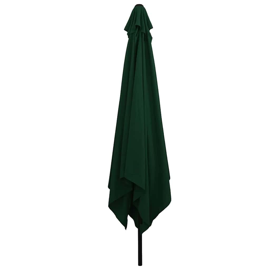 Fengshui Parasol ogrodowy zielony 295 x 295 x 245 cm poliester stal