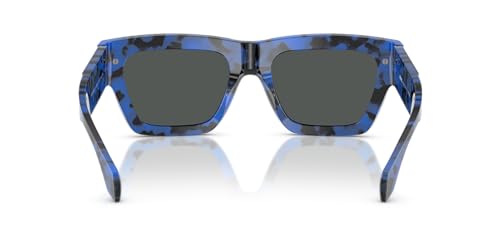 Image of Versace Man Sunglasses Havana Blue Frame, Dark Grey Lenses, 55MM