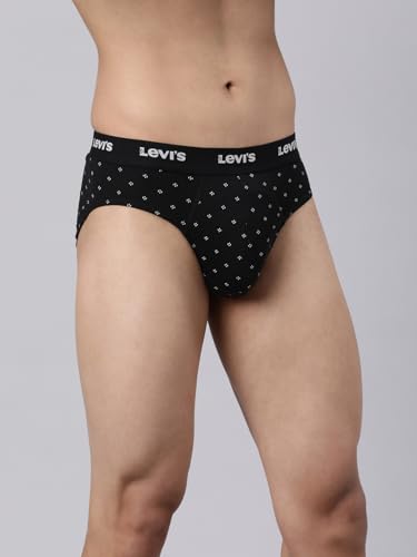 Image of Levi's 021 Brief for Men | Cotton Stretch Fabric | Printed Men's Underwear | Breathable | Anti-Roll Waistband | Extra Supportive Gusset | Functional Fly | Dual Layer 3D Pouch | Tagless | Pack of 2