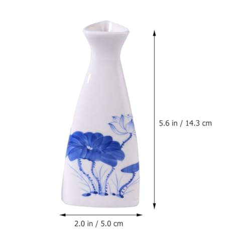 Juego de servicio de vino de cerámica azul ideal para cenas vintage y reuniones familiares 3