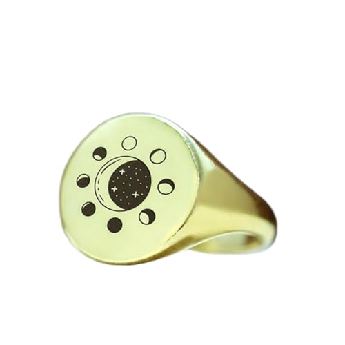 Bague lune audacieuse en argent et or, la chevalière vintage pour illuminer vos soirées