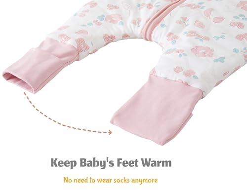 Chilsuessy Baby Schlafsack mit Füßen 2er Pack 2.5 Tog Kinder Winter Schlafsack Soft Baumwolle Baby Schlafsack mit Beinen… – Ansicht 4