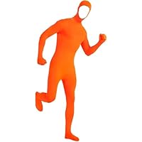 2025 Orange Jumpsuit Costume Unisex Adult Open Face Bodysuit Yellow Mustache and Eyebrows Bodysuits