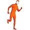 2025 Orange Jumpsuit Costume Unisex Adult Open Face Bodysuit Yellow Mustache and Eyebrows Bodysuits