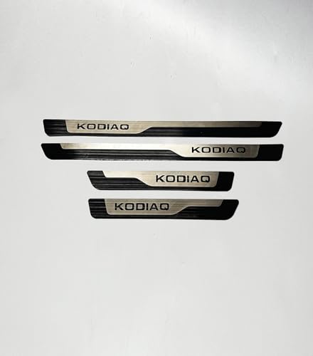 Plaques de protection Skoda Kodiaq 2017-2025 contre rayures seuil de portière acier