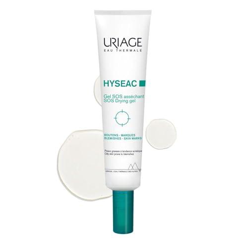 Uriage Hyseac Gel SOS Secante con 5,7% AHA & BHA - Seca, Purifica y Reduce las imperfecciones- Eficacia visible en 4H - Para Granos e imperfecciones- Efecto Parche Invisible y Protector.
