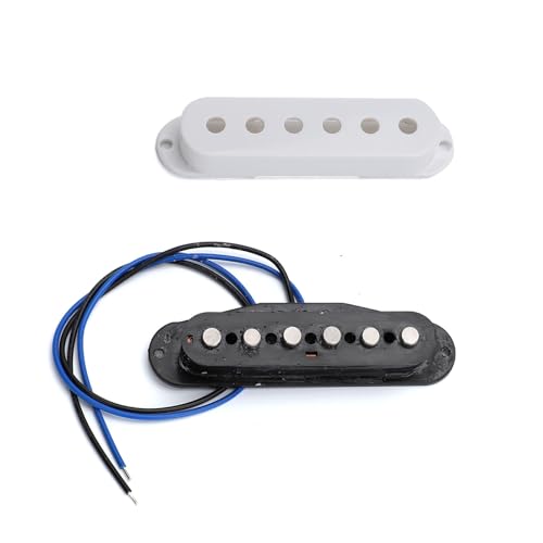 LIEKE Electric Guitar Pickup,1 Set Alnico 5 Single Coil Pickups (White)