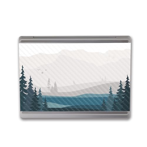 Image of MightySkins Carbon Fiber Skin Compatible with Microsoft Surface Laptop Go 3 (2023) Full Wrap Kit - Tundra | Protective, Durable Textured Carbon Fiber Finish | Made in The USA