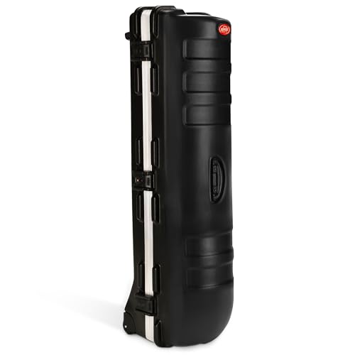 SKB Staff ATA Hard Shell Plastic Golf Travel Case for Cart Bags with Wheels - Heavy-Duty Rolling Club and Driver Carrier for Airline Transport, Impact-Resistant with TSA Locking Latches