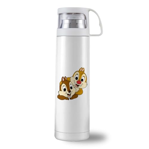 水筒 チップとデール 魔法瓶 保温カップ ステンレスボトル スポーツボトル ウォーターカップ コップ付き 保冷 保温 漏れ防止 携帯便利 ステンレス鋼 かわいい 大人 子供用 500ml 贈り物