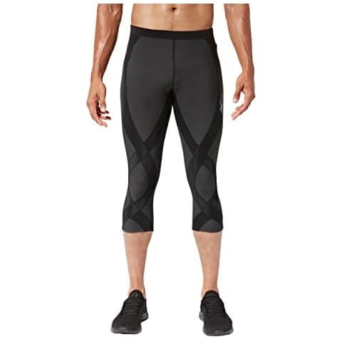 CW-X Men's Endurance Generator Insulator Joint and Muscle Support 3/4 Compression Tight, Black, Medium Cover