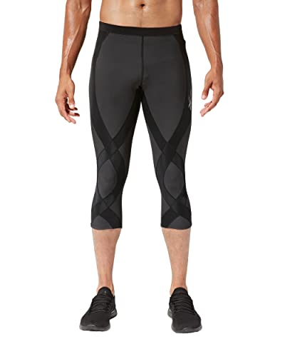 CW-X Men's Endurance Generator Insulator Joint and Muscle Support 3/4 Compression Tight, Black, Small