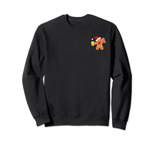 Lebkuchen Mann mit Bier Weihnachten Xmas Weihnachtspullover Sweatshirt