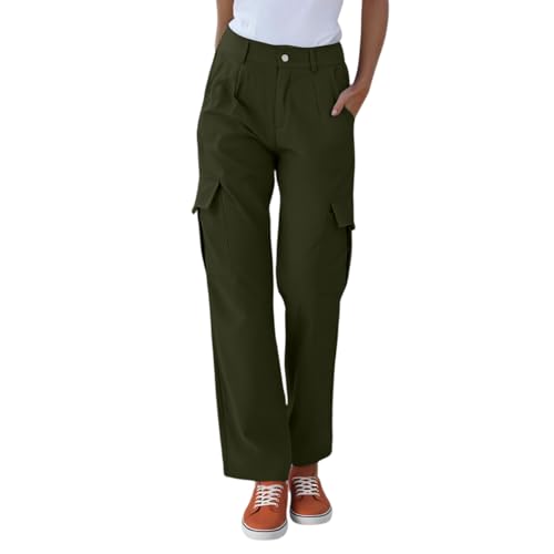 Cargo Pants Women Loose High Waisted Wide Leg Pants with Pockets Casual Light Weight Comfy Hiking Lounge Pant Trousers2