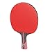 6 Star 7 Ply Wood Table Tennis Racket with Long Handle - Offensive Type for Ping Pong Bat for Attack and Defense Control, All Round Play, Black+Red (Racket + Bag)