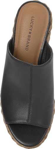 Image of Lucky Brand Womens, Cabriah Espadrille Wedge Sandals, Black, 6 Medium