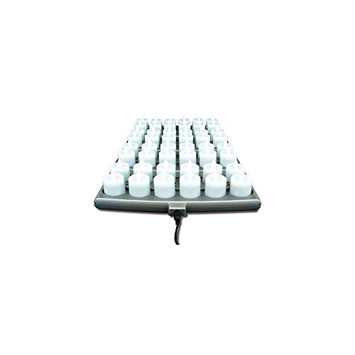Image of Hollowick Platinum+ Flameless Rechargeable Set: (48) Amber LED Candles, (4) Charging Trays, (1) Power Supply