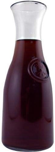 Miniatura 3 de Jarra de vidrio con tapa de silicona blanca y cuello cónico, 1 litro, 33.8 onzas, 4 18 x 11, apta para lavavajillas, sin BPA, jarra de bebidas para