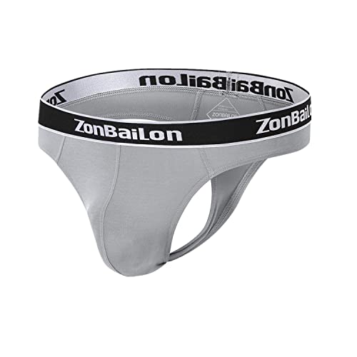 Zonbailon Bamboo Fiber Men's Thong Sexy Ultra Soft Underwear Pouch Xl #TOP3