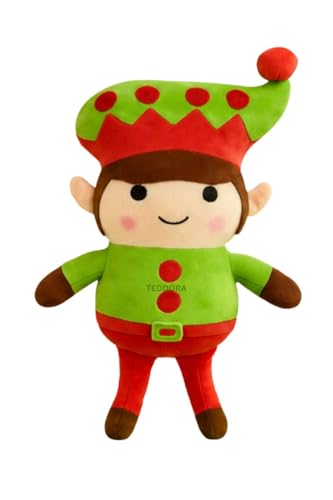 Image of Christmas Santa Clauss Jingle Boy Soft Toy for Girls Boys Kids, Claus Stuffed Baby Teddy Gift Birthday, 25 cm