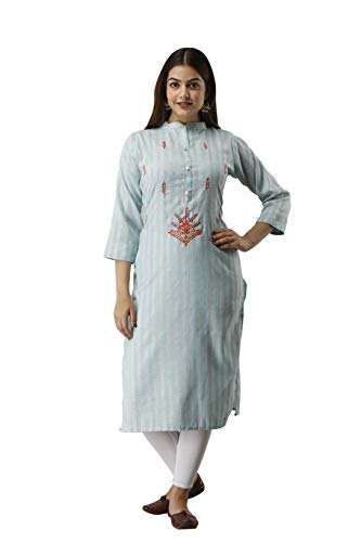 Image of Women's Cotton Embroidered Kurti