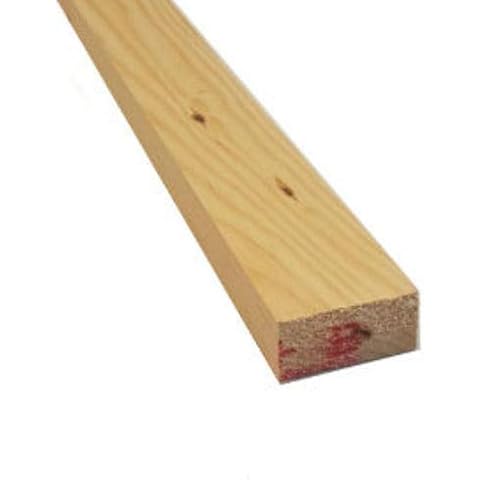 Pine Planed All Round Timber 50mm x 25mm (2" x 1") - 2.4 Metres (Pack of 5) Cover