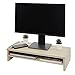 Iris Ohyama, Support de Moniteur/Rehausseur ecran bois, Rehausseur d'écran d'ordinateur a étagere, Ecran : 27 cm, Design, Ergonomique, PC,Imprimante - Monitor Stand Shelf - MS-590S - Brun clair