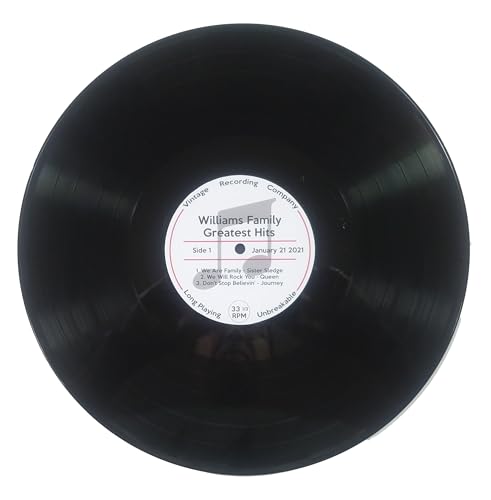 Personalized Vinyl Record (Display Your Songs)