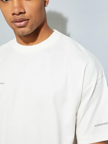 Max URB_N Men Back Graphic Printed T-Shirt (Ecru_L) - Image 5