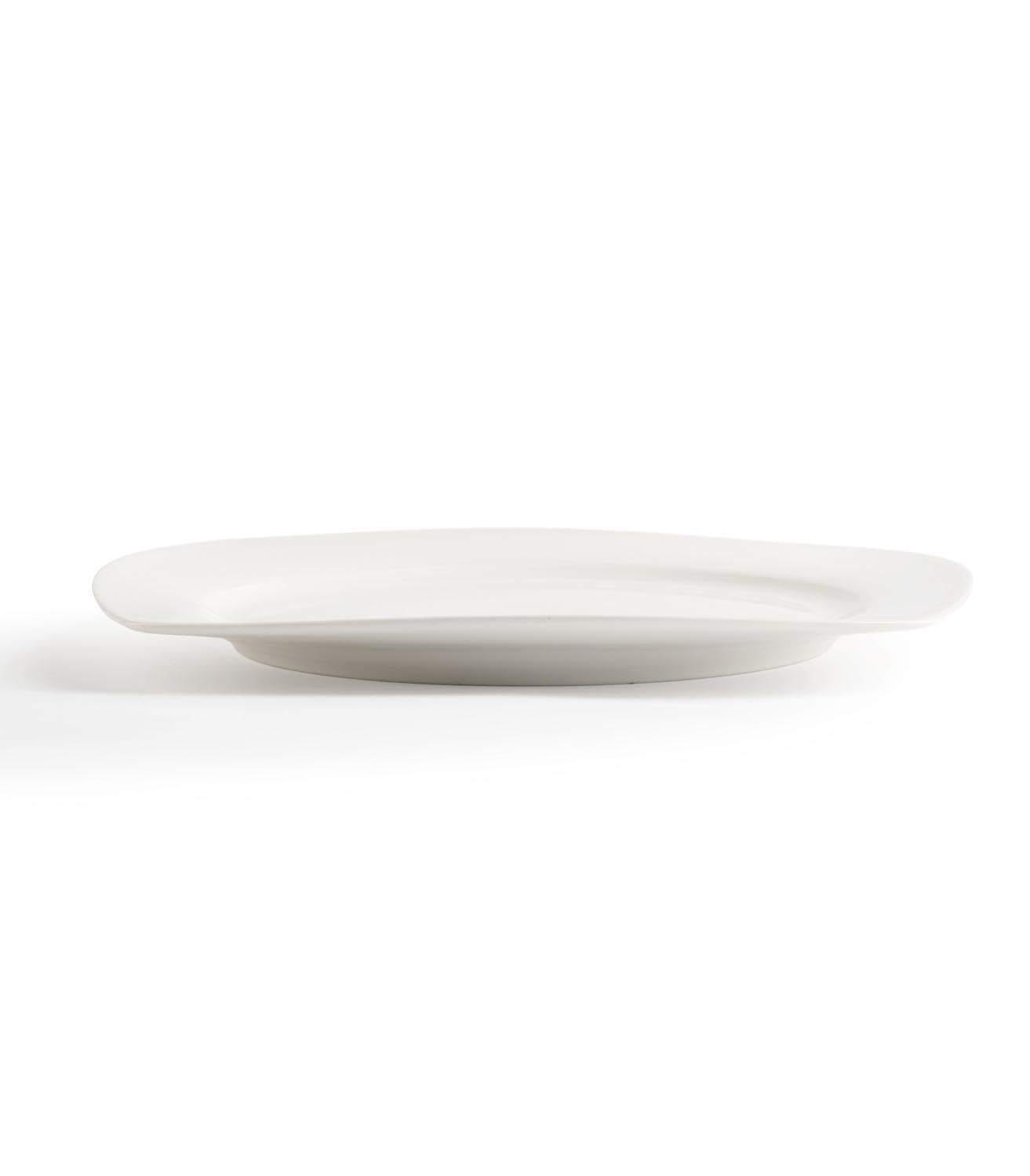 Speiseteller - 28 x 28 cm - Weiß - Bone China - eckig - 12er Set