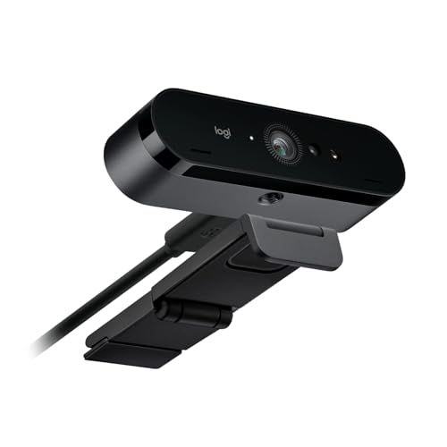 Image of Logitech Brio 4K Webcam for Business, biometrics login with Windows Hello, auto-Light Correction, Noise-Cancelling, Works with Microsoft Teams, Zoom, Google Meet, PC /Mac - Graphite