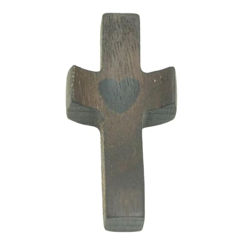Cros De Madera De Bolsillo - Cruz De Oración Portátil Artesanal, Cruce De Madera Portátil Del Dedo, Cruz De Madera Compacta Y Ligera, Cruz De Comodidad Ergonómica Para Del Estrés, Pequeña Cr