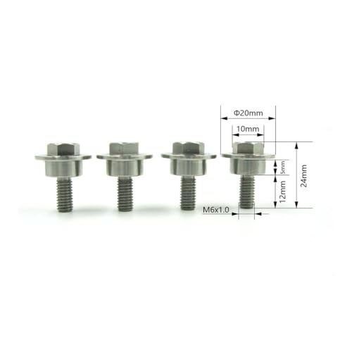 Boulon de rechange M6x1.0 pour fixer le garde-boue avant moto KX KLX