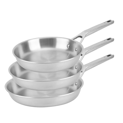 Imagen de Florina Set Sartenes de acero inoxidable LUCIDA | 20 CM, 24 CM, 28 CM | 3 piezas