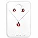 Produktbild Monkimau Mädchen Halskette Marienkäfer Glücksbringer Anhänger aus 925 Sterling Silver echt Silber mit Ohrstecker Set Emaille Rot Schwarz 39cm Kette