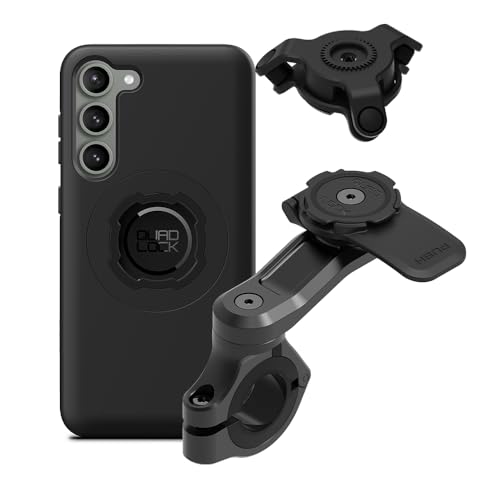 Image of Quad Lock Motorcycle Handlebar Mount PRO Kit with Vibration Dampener and MAG Phone Case for Samsung Galaxy S23 Plus