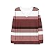 bawilom Women's Long Sleeve Tops Blouse Fall Casual Trendy Colourful Striped Color Block Crewneck Loose Shirts Clothes Pink