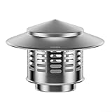 304 Edelstahl Schornsteinkappe für Dachentlüftung und Auspuffrohr...