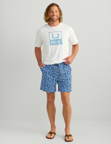 HUK Men's Creekbed Printed Water, Lightweight, Quick-Dry Swim Shorts3