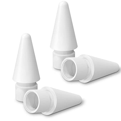 JADEMALL 4 Stück Apple Pencil 2. Generation Spitze Kompatibel für Apple Pencil 1st & 2nd, Hochempfindliche Ersatzspitzen und Präziser Steuer Stift/Eingabestift Nib Cover